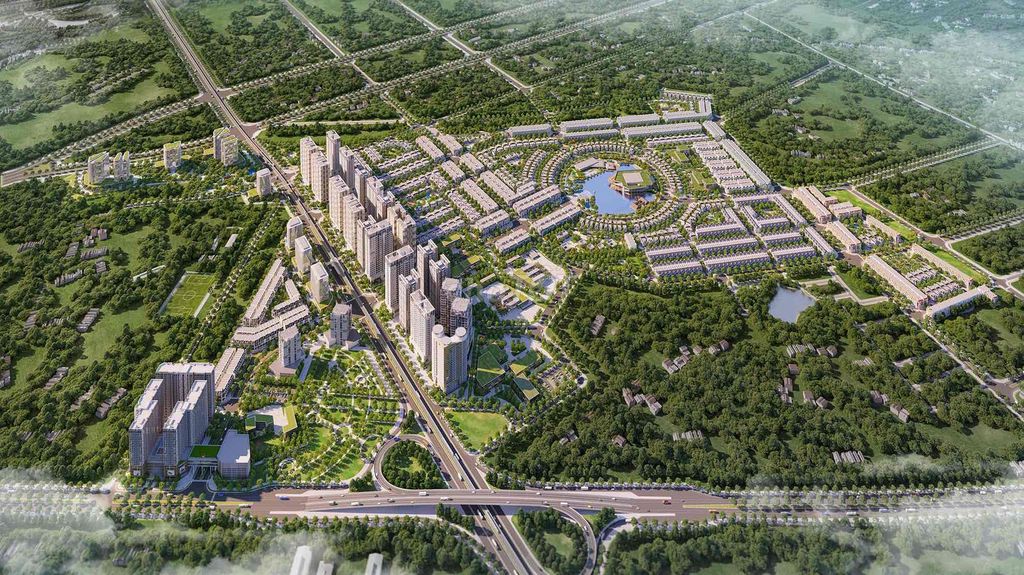 Таунхаус Донг Зыонг в городской зоне Hinode Royal Park