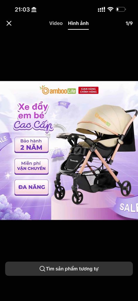 Xe đẩy Bamboo Life màu Be. Mua bán Mẹ và bé tại Thị xã Phú Mỹ Bà Rịa - Vũng Tàu được đăng bởi Duy Nguyễn hình 1