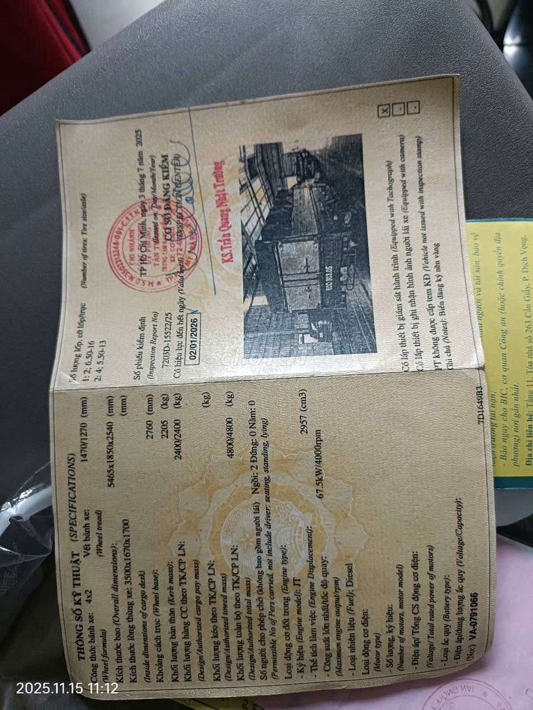 Bán xe tải 2.4 tấn Kia k165 đời 2016. Mua bán Xe tải, xe ben tại Huyện Xuân Lộc Đồng Nai được đăng bởi Nguyễn Thái Thọ hình 4