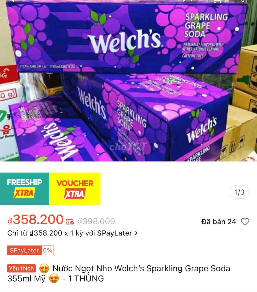 Nước ngọt nho Welch’s của Mỹ