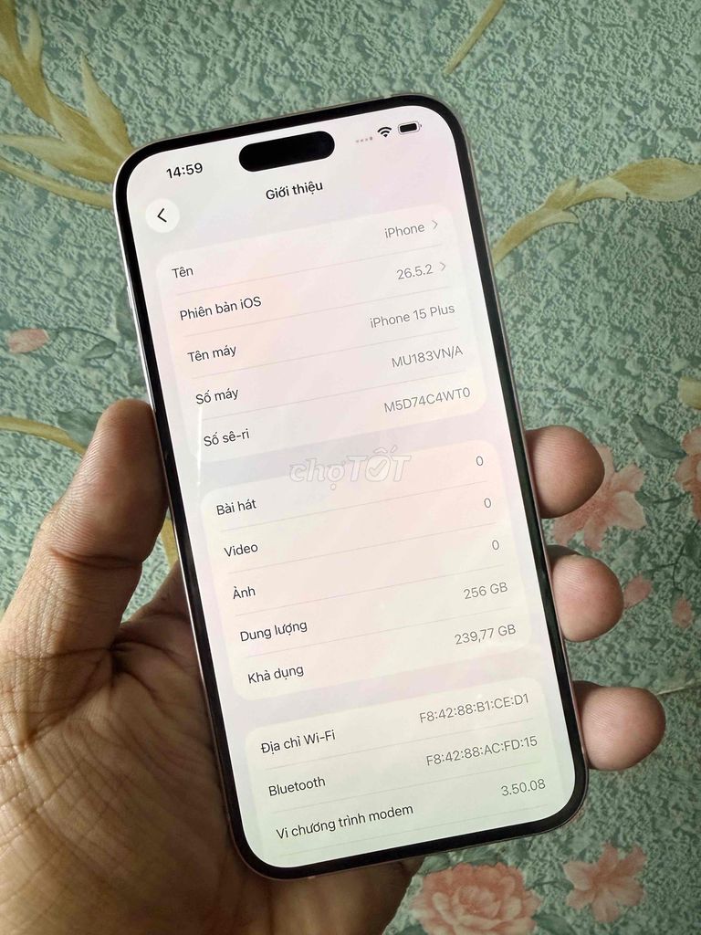 iPhone 15 Plus 256GB Hồng Việt Nam Like New. Mua bán Điện thoại tại Thành phố Dĩ An Bình Dương được đăng bởi nguyễn phương hình 1