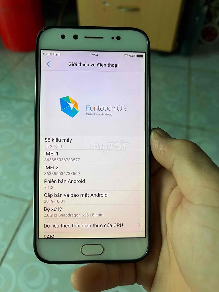 Vivo V5 Plus 1611. Mua bán Điện thoại tại Thành phố Thủ Dầu Một Bình Dương được đăng bởi Hoàng Dũng hình 2
