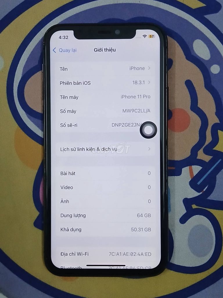 Apple iPhone 11 Pro 64GB Thay màn hình. Mua bán Điện thoại tại Quận Tân Bình Tp Hồ Chí Minh được đăng bởi Hội Đồ Điện Tử hình 1