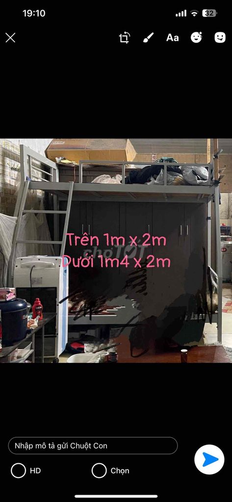 Giường tầng Sắt hộp 1mx2m 1m4x2m 80%. Mua bán Giường, chăn ga gối nệm tại Quận Hoàng Mai Hà Nội được đăng bởi An hình 1