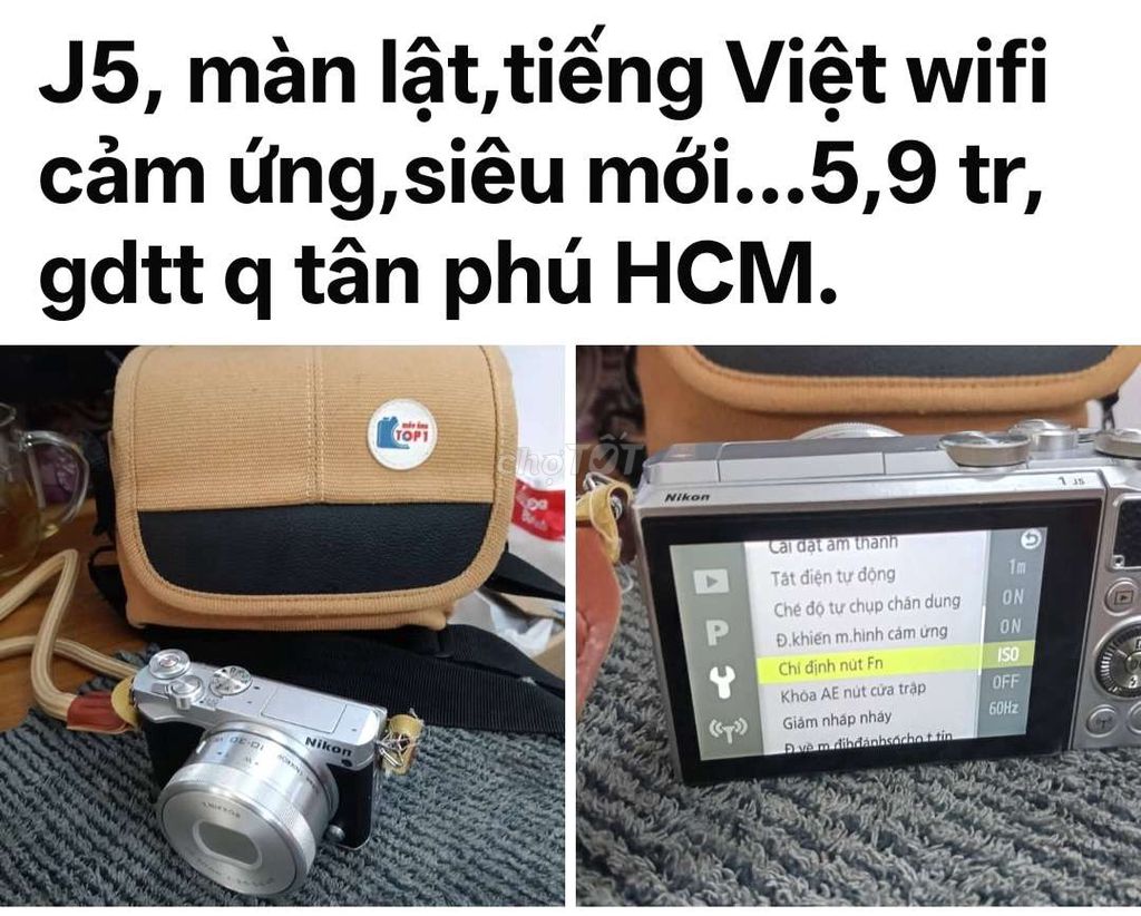 Máy ảnh Nikon J5 Bạc. Mua bán Máy ảnh, Máy quay tại Quận Tân Phú Tp Hồ Chí Minh được đăng bởi Cường hình 1