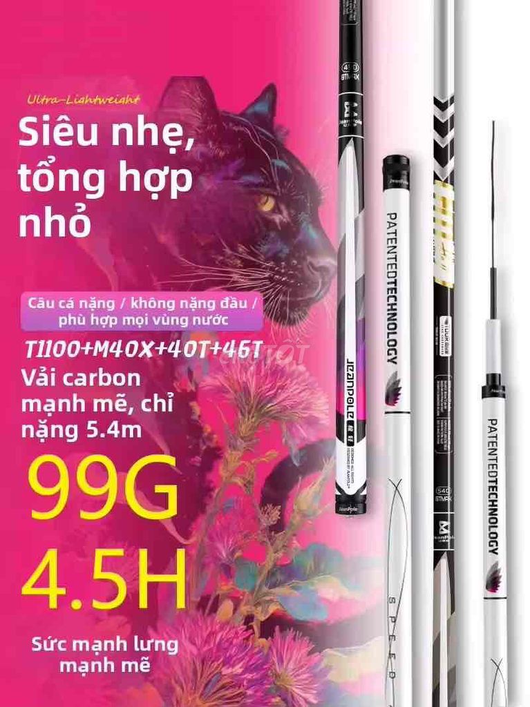 Cần câu cá JeanPole T1100 Carbon 4m5. Mua bán Đồ thể thao, Dã ngoại tại Huyện Củ Chi Tp Hồ Chí Minh được đăng bởi Mr Dang hình 1