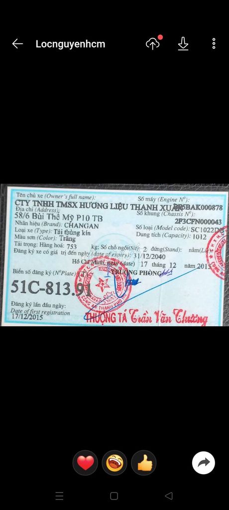 2015 Tôi không rõ - 40000 km. Mua bán Ô tô tại Huyện Hóc Môn Tp Hồ Chí Minh được đăng bởi Nguyen van Duc  hình 3
