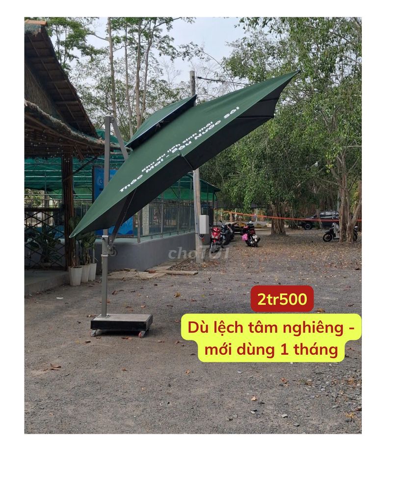 Dù lệch tâm Vuông 3m Xanh lá mới 90%. Mua bán Nội thất, đồ gia dụng khác tại Huyện Định Quán Đồng Nai được đăng bởi Smile Nguyen hình 1