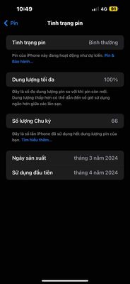 dư máy không dùng bán iphone 15 plus VNA 128gb