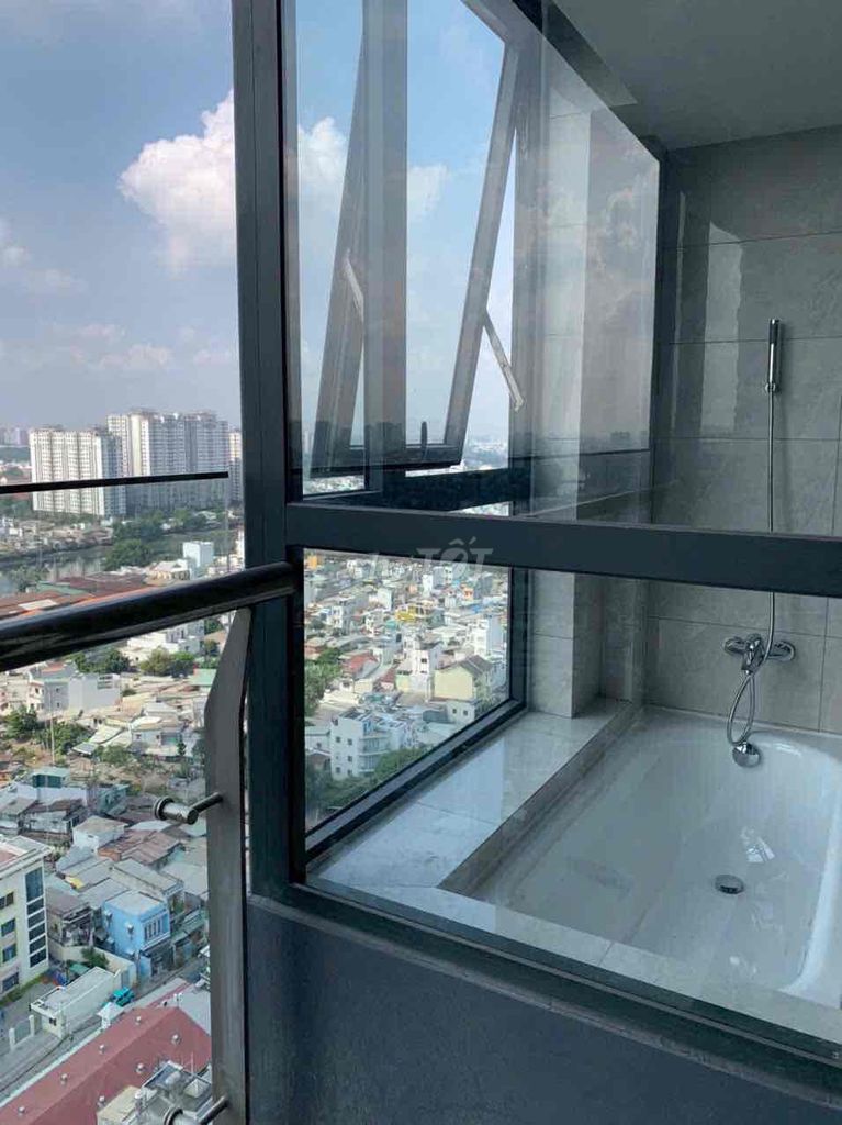 Угловая квартира в аренду, 2 спальни, 2 туалета, мини-сад, квартира D-Aqua Ben Binh Dong Q8