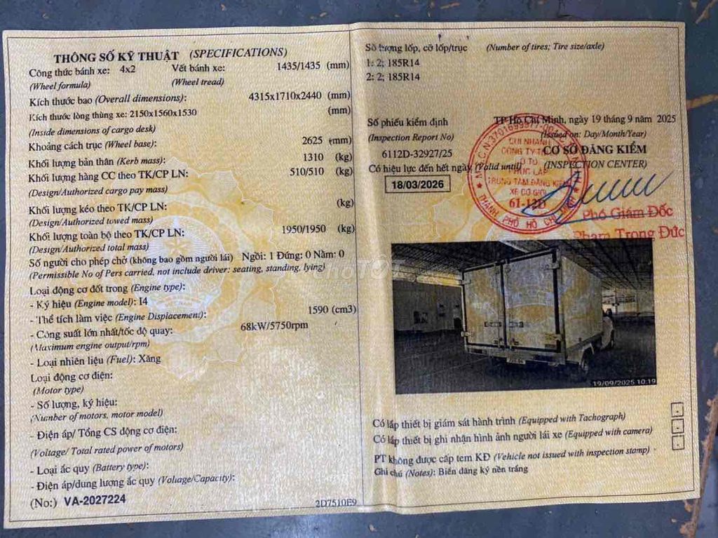 Suzuki 2016 thùng dong lạnh  tải 510 kg. Mua bán Xe tải, xe ben tại Thành phố Thủ Đức Tp Hồ Chí Minh được đăng bởi tran Hong Thuy hình 9