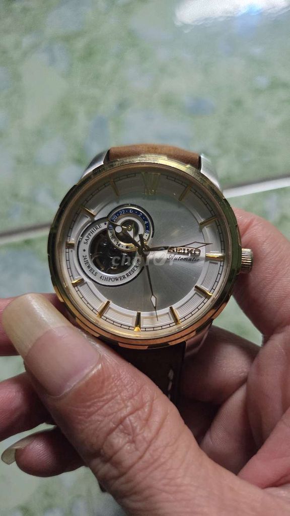 Đồng hồ Seiko Cơ Nhật Bản Nâu Bạc Vàng. Mua bán Đồng hồ tại Thành phố Long Khánh Đồng Nai được đăng bởi Niềm Tin hình 1