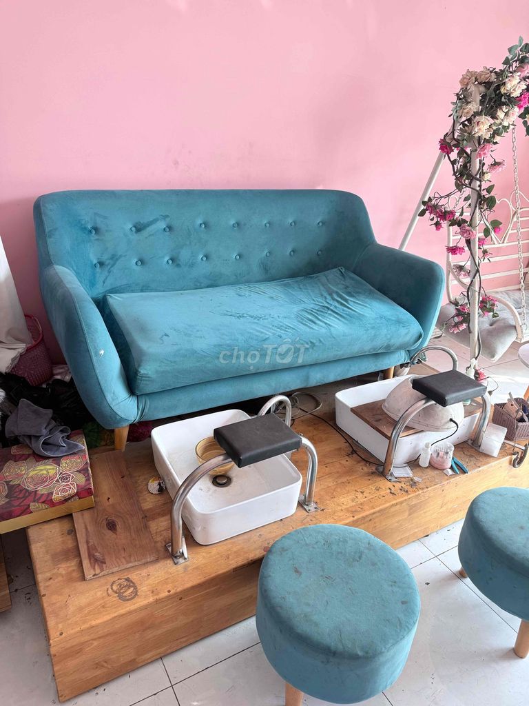 Ghế sofa vải nhung Xanh ngọc. Mua bán Bàn ghế tại Huyện Trảng Bom Đồng Nai được đăng bởi cuc hình 1