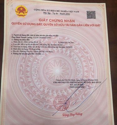 Bán đất Phú An, TPHCM