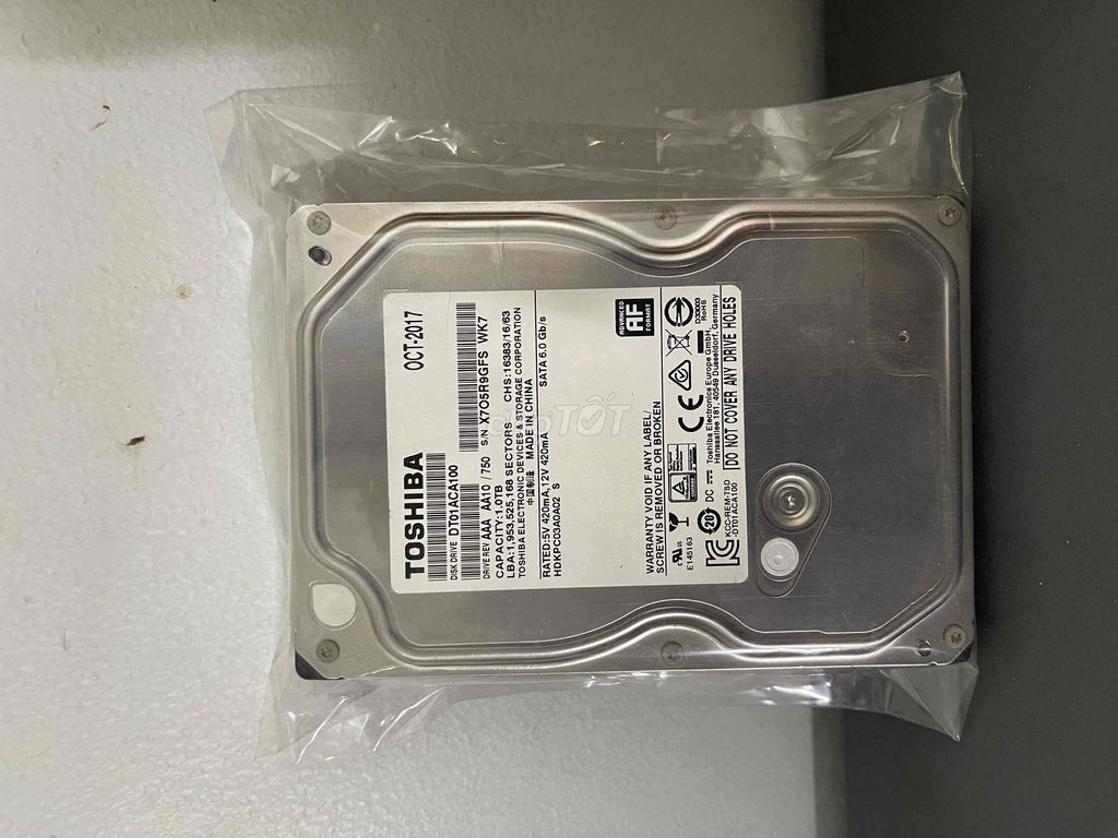 HDD 1TB 7200rpm 3.5” Toshiba Dành Cho PC