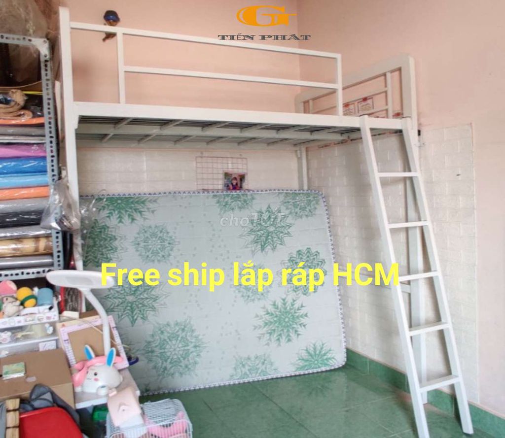 Giường gác 1m4/2M _ Tiết kiệm không gian/Free ship