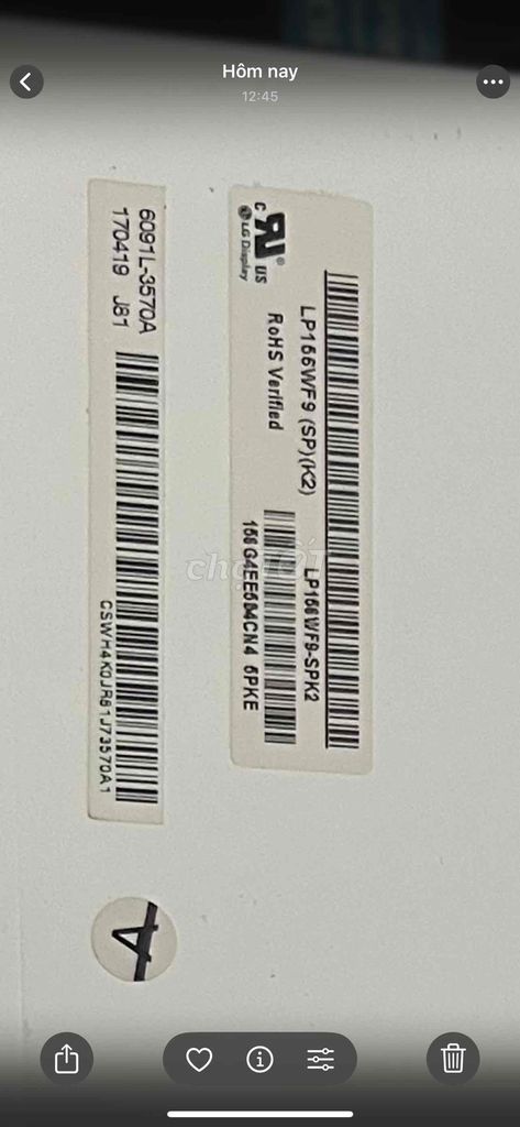 Mua Màn hình laptop  15.6 inch. Mua bán Phụ kiện (Màn hình, Chuột...) tại Huyện Châu Đức Bà Rịa - Vũng Tàu được đăng bởi van chau hình 1