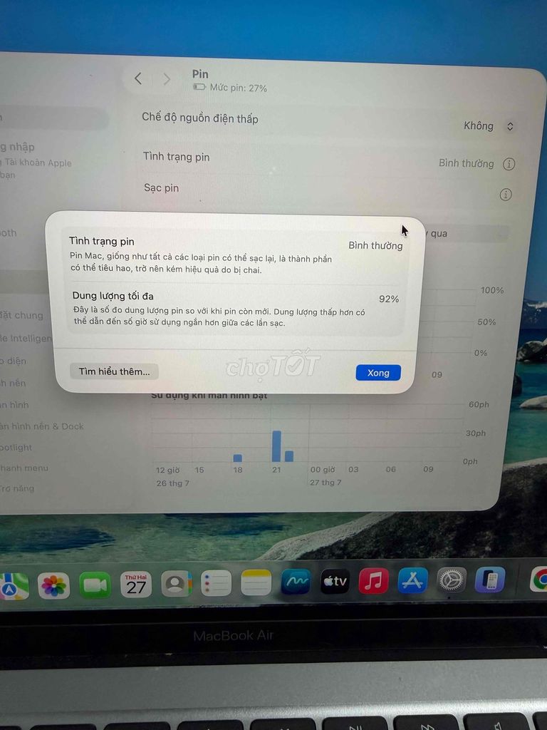 Apple MacBook Air M1 8GB/256GB Xám Like New. Mua bán Laptop tại Huyện Nhà Bè Tp Hồ Chí Minh được đăng bởi gggg hình 1