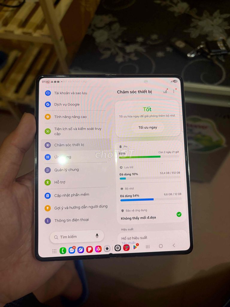Samsung Zfold 5 512GB Trắng Hàn Quốc Đã sử dụng. Mua bán Điện thoại tại Thành phố Phan Thiết Bình Thuận được đăng bởi NDC Mobile  hình 1