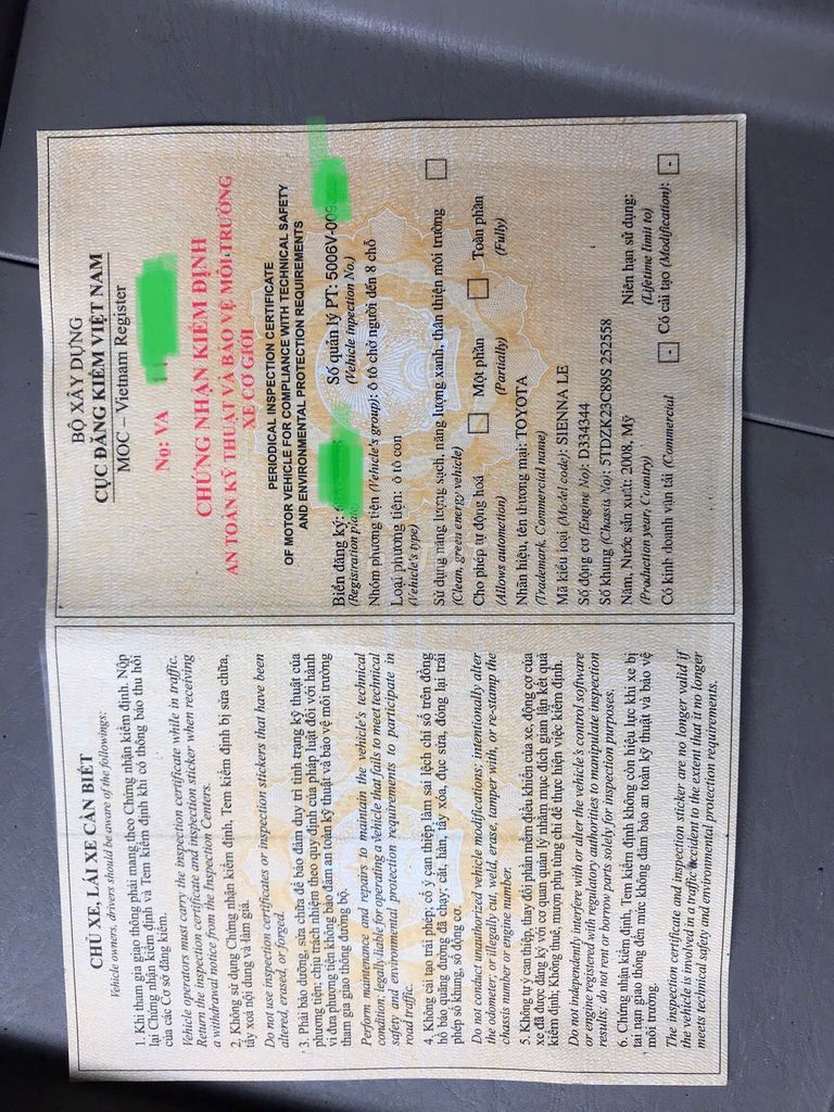 Toyota Sienna 2008  - odo 100.000. Mua bán Ô tô tại Thành phố Rạch Giá Kiên Giang được đăng bởi Nguyễn thịnh hình 9