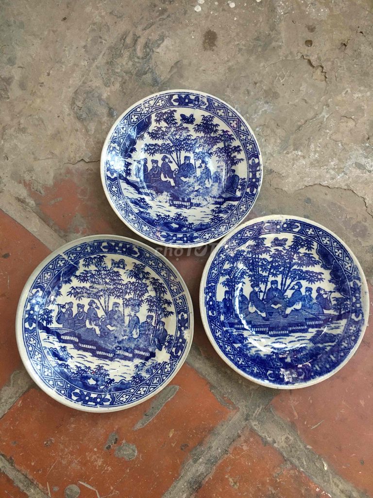 Đĩa Sứ xưa trúc Lâm thất Hiền, 50 năm, kích thước. Mua bán Đồ sưu tầm, đồ cổ tại Quận Ngô Quyền Hải Phòng được đăng bởi Khang Minh hình 1