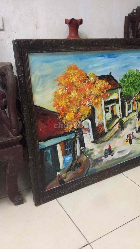 thanh lý tranh sơn dầu vẽ trên vải  cò tốt  dài 1. Mua bán Đồ sưu tầm, đồ cổ tại Quận Tây Hồ Hà Nội được đăng bởi Xuân Đỉnh Phạm hình 2