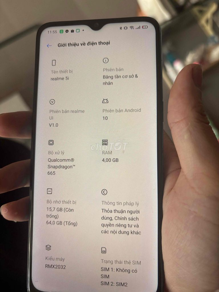 Realme 5i 4GB/64GB Xanh ngọc Like New. Mua bán Điện thoại tại Thị xã Đức Phổ Quảng Ngãi được đăng bởi Nguyễn Tiến hình 1