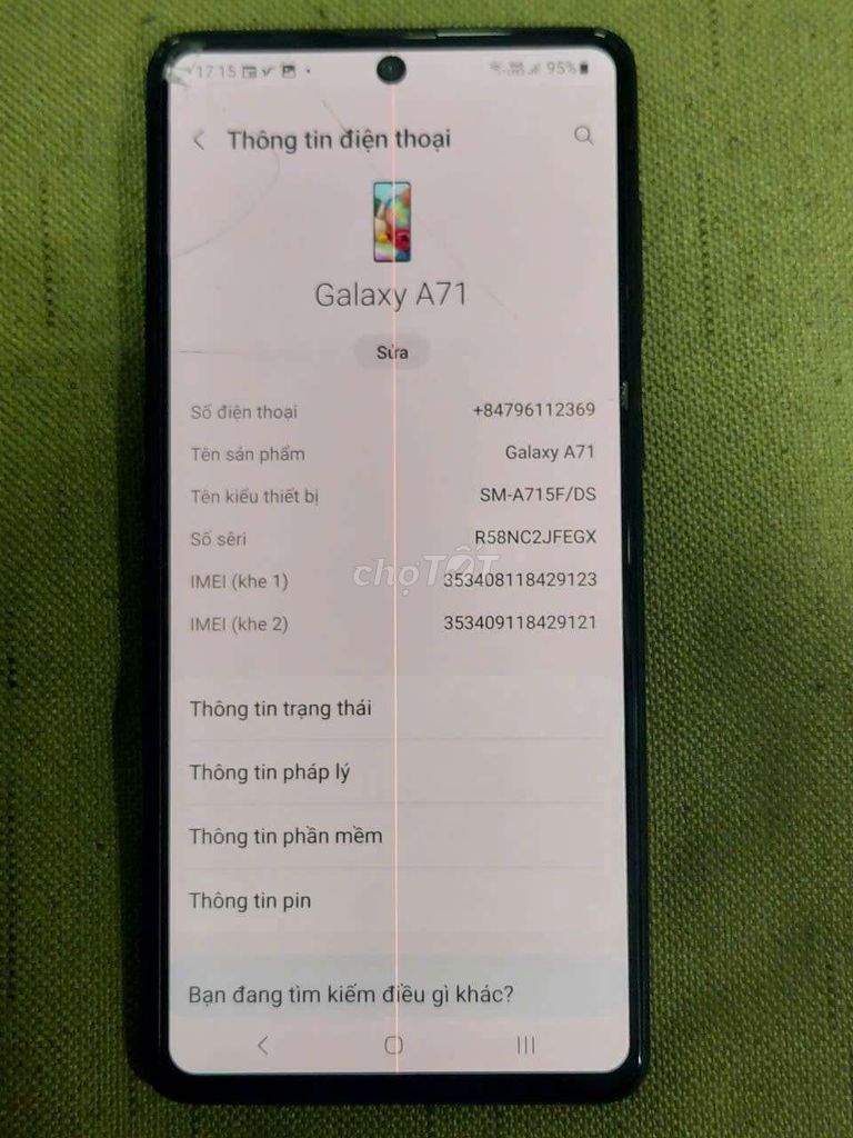 Samsung Galaxy A71. Mua bán Điện thoại tại Quận Tây Hồ Hà Nội được đăng bởi Trung Anh hình 1