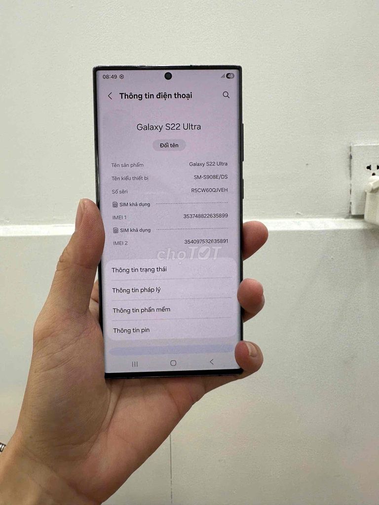 Samsung Galaxy S22 Ultra 128 Đen. Mua bán Điện thoại tại Quận Phú Nhuận Tp Hồ Chí Minh được đăng bởi HoangAnh 255 hình 1