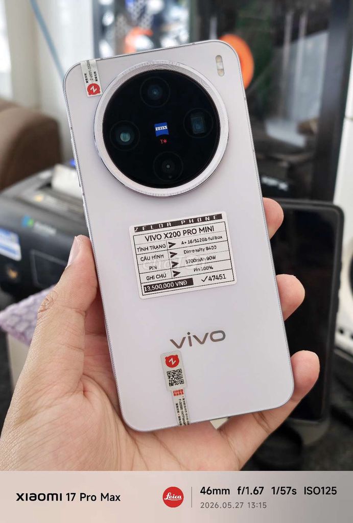 X200 Pro Mini Tím 16/512 Pin 100 Fullboxx. Mua bán Điện thoại tại Quận Ninh Kiều Cần Thơ được đăng bởi Zelda Phone hình 1