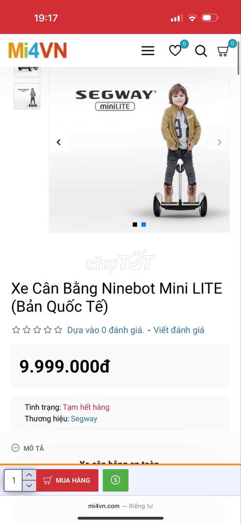 Xe cân bằng Ninebot Mini LiTE (Bản Quốc Tế). Mua bán Xe điện tại Quận Bình Tân Tp Hồ Chí Minh được đăng bởi Văn Phong hình 6