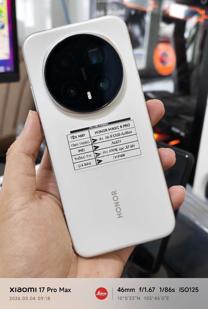 Honor Magic 8 Pro 16/512 Fullbox 99%. Mua bán Điện thoại tại Quận Ninh Kiều Cần Thơ được đăng bởi Zelda Phone hình 1