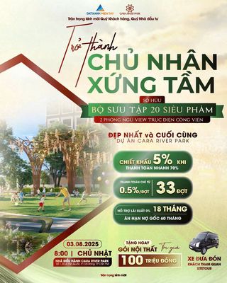🌿 CARA RIVER PARK – BỘ SƯU TẬP 20 CĂN VIEW CÔNG VIÊN ĐẸP NHẤT 🌿. Mua bán căn hộ/chung cư tại Quận Cái Răng Cần Thơ được đăng bởi Mẫn Trương