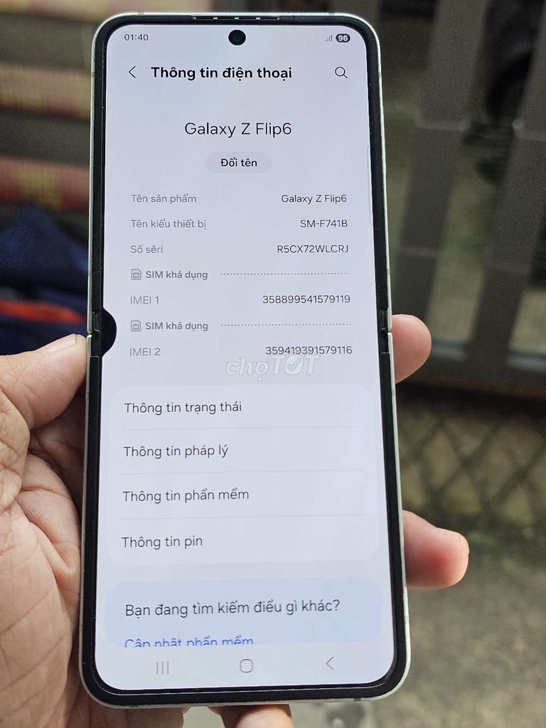 Galaxy Z Flip 6 256GB  zin toàn bộ giá trải nghiệm. Mua bán Điện thoại tại Quận 8 Tp Hồ Chí Minh được đăng bởi Thiên Hòa mobile  hình 1