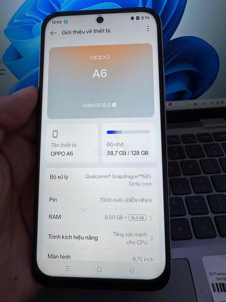 Oppo A6 128GB Vàng Like New. Mua bán Điện thoại tại Quận 6 Tp Hồ Chí Minh được đăng bởi QUỐC THIÊN BÁN GÓP 0 ĐỒNG  hình 1