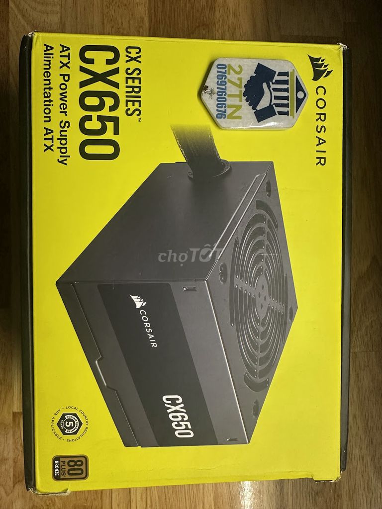 Nguồn máy tính Corsair CX650 bảo hành tới năm 2031. Mua bán Linh kiện (RAM, Card...) tại Huyện Đức Trọng Lâm Đồng được đăng bởi 27TN Đức Trọng hình 1