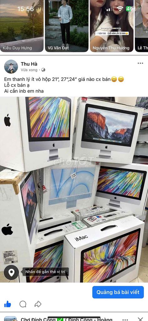 Vỏ hộp Apple iMac 21, 24, 27 inch. Mua bán Máy tính để bàn tại Quận Thanh Xuân Hà Nội được đăng bởi Thu Hà hình 1