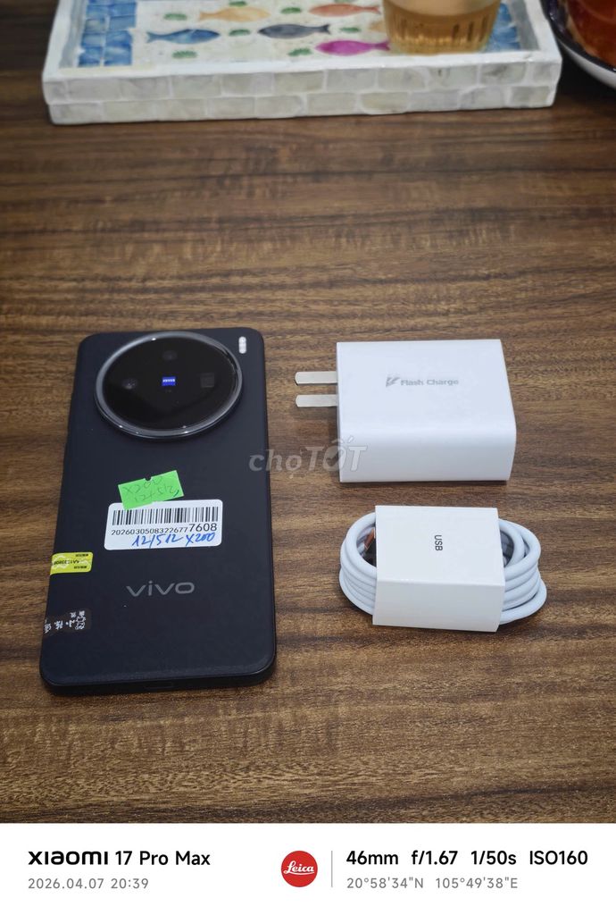 Vivo X200 12/512 Đen sạc 80w có ship COD. Mua bán Điện thoại tại Quận Hoàng Mai Hà Nội được đăng bởi Trần Ngọc Hiếu hình 1
