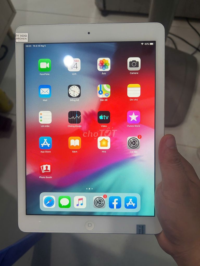 Ipad air 16GB Wifi. Máy đầy đủ chức năng, full PK. Mua bán Máy tính bảng tại Quận Hai Bà Trưng Hà Nội được đăng bởi Đỗ Trung Hiếu hình 1