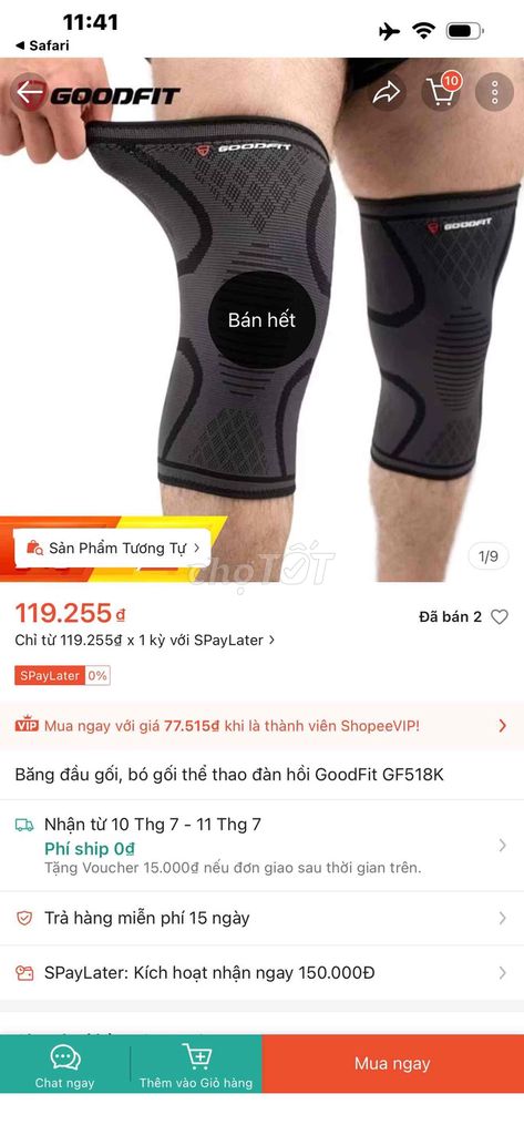 Băng gối thể thao GoodFit GF518K Xám. Mua bán Đồ thể thao, Dã ngoại tại Quận Thanh Khê Đà Nẵng được đăng bởi Tran hình 1