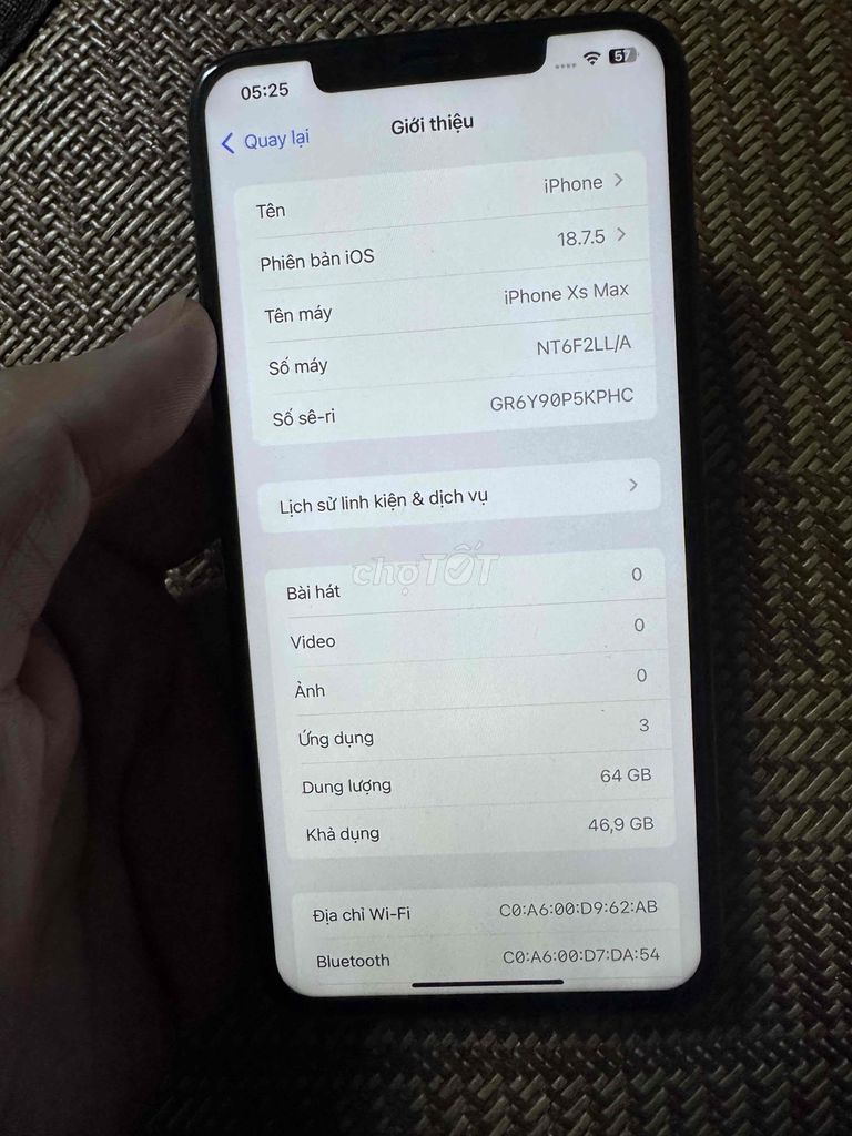 iPhone XS Max 64GB Đen Đã sử dụng. Mua bán Điện thoại tại Quận Hoàng Mai Hà Nội được đăng bởi phong hình 1