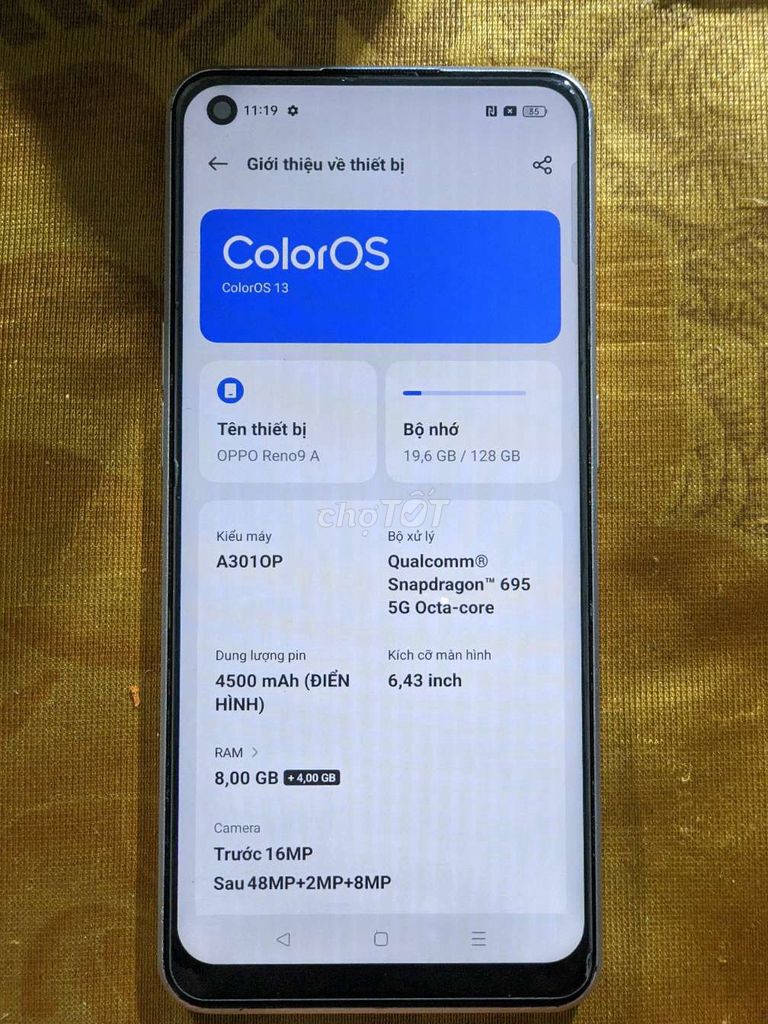 Oppo Reno 9A 5G 128GB Trắng. Mua bán Điện thoại tại Quận Nam Từ Liêm Hà Nội được đăng bởi Hoàng Đông hình 1