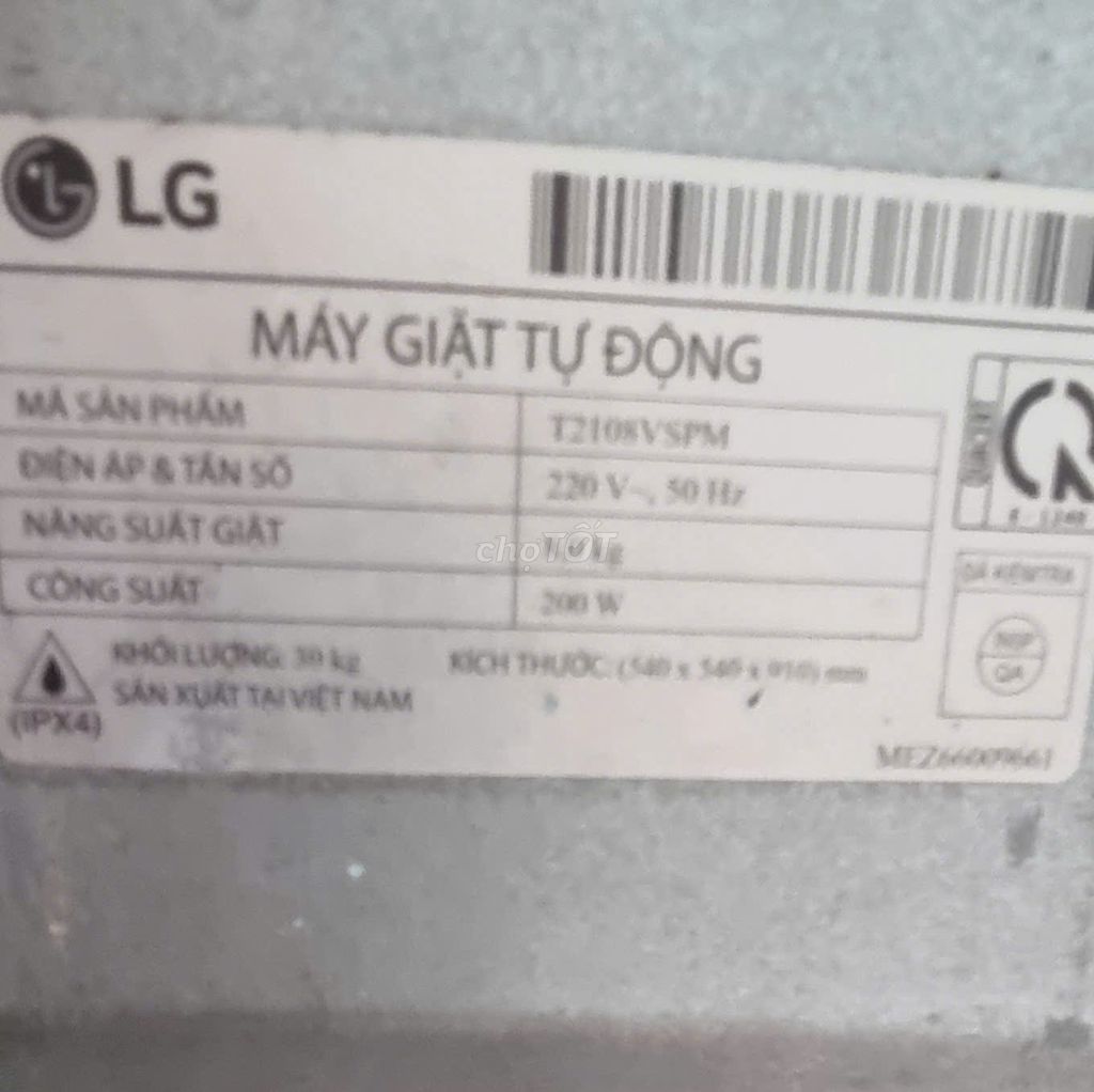 Thanh lý máy giặt LG inverter không lên nguồn