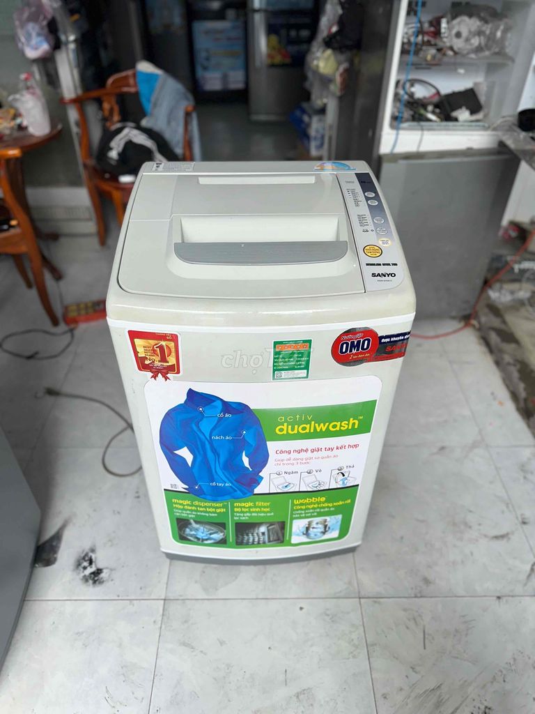 sanyo 7kg giặt vắt êm bh3tháng bao ship lắp đặt