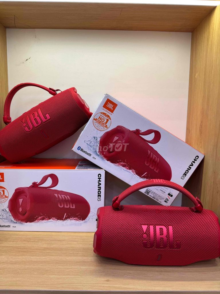 Loa Bluetooth JBL Charge 6 Đỏ. Mua bán Tivi, Âm thanh tại Quận Thanh Khê Đà Nẵng được đăng bởi Apple Watch Chính Hãng SO1 DaNang hình 1