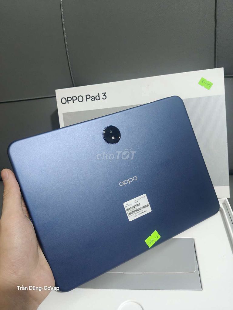 Oppo Pad 3 8GB/128GB Xanh 99% like new. Mua bán Máy tính bảng tại Quận Gò Vấp Tp Hồ Chí Minh được đăng bởi Trần Dũng Tablet hình 1