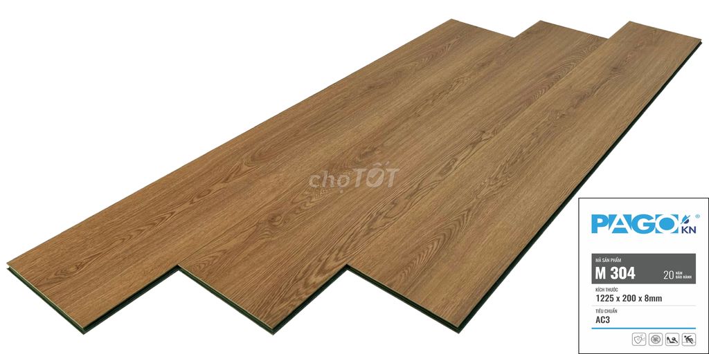 Sàn gỗ cao cấp PaGo cốt xanh kháng nước