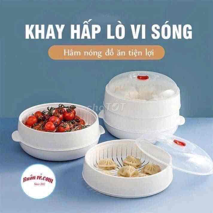 xót kho 20 bộ khay hấp lò vi sóng