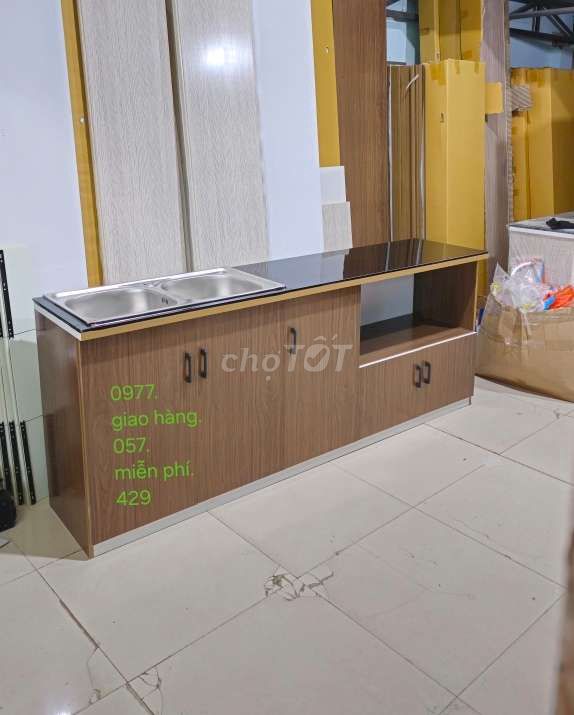 Tủ 2m03cm .tủ bếp nhựa đài loan.nm0