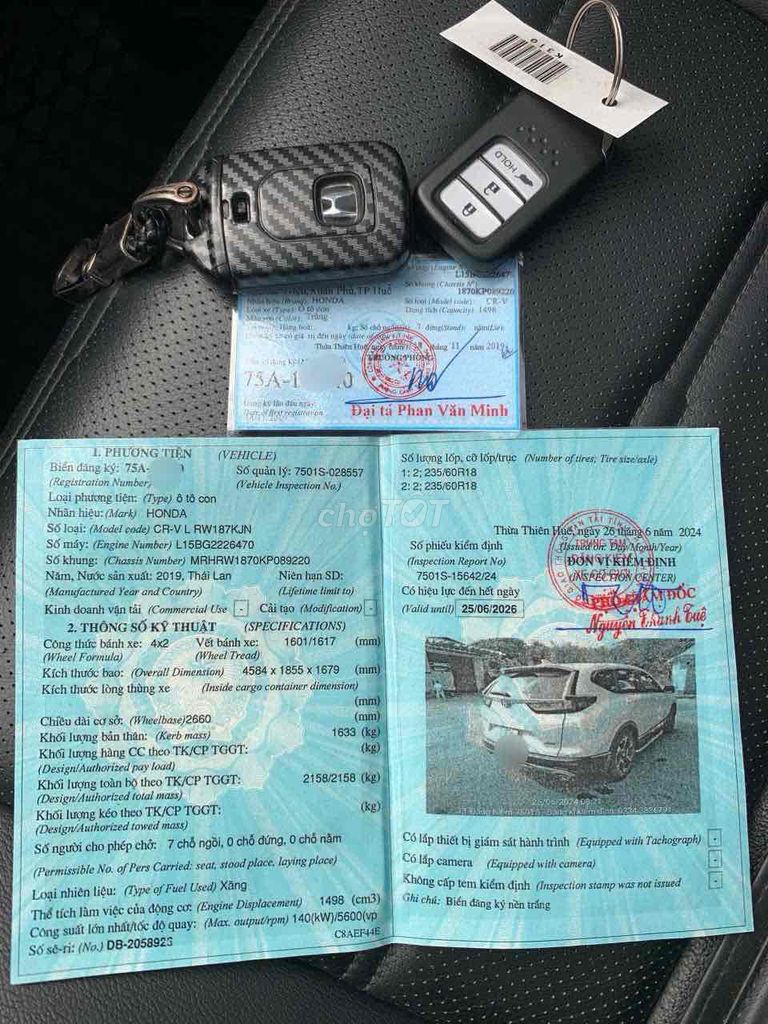Honda CR V 2019 L - 20000 km 1chu mua mới. Mua bán Ô tô tại Thị xã Hương Thủy Thừa Thiên Huế được đăng bởi Đình vê hình 4